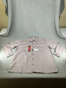 Dickies Shirt Mens Extra Large XL Gray Original Fit Long Sleeve Button Down - Picture 1 of 18