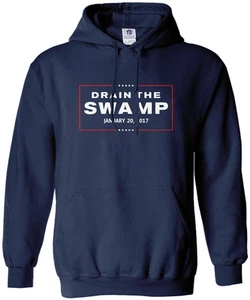 Sudadera con capucha para hombre Threadrock Drain the Swamp Trump inauguración - Imagen 1 de 5