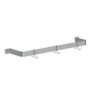 36 in. Wall-Mounted Stainless Steel Single-Line Pot Rack - Picture 1 of 6