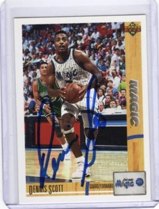1991-92 Upper Deck #257 Dennis Scott Autograph Trading Card FREE SHIP - Picture 1 of 2