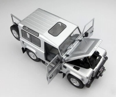 Land Rover Defender 90 plata diecast modelo coche juguete regalo escala 1/18 Kyosho Foto 1 de 4