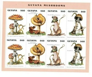 Guyana - 1996 - Mushrooms - Sheet Of 8 - MNH - Picture 1 of 1