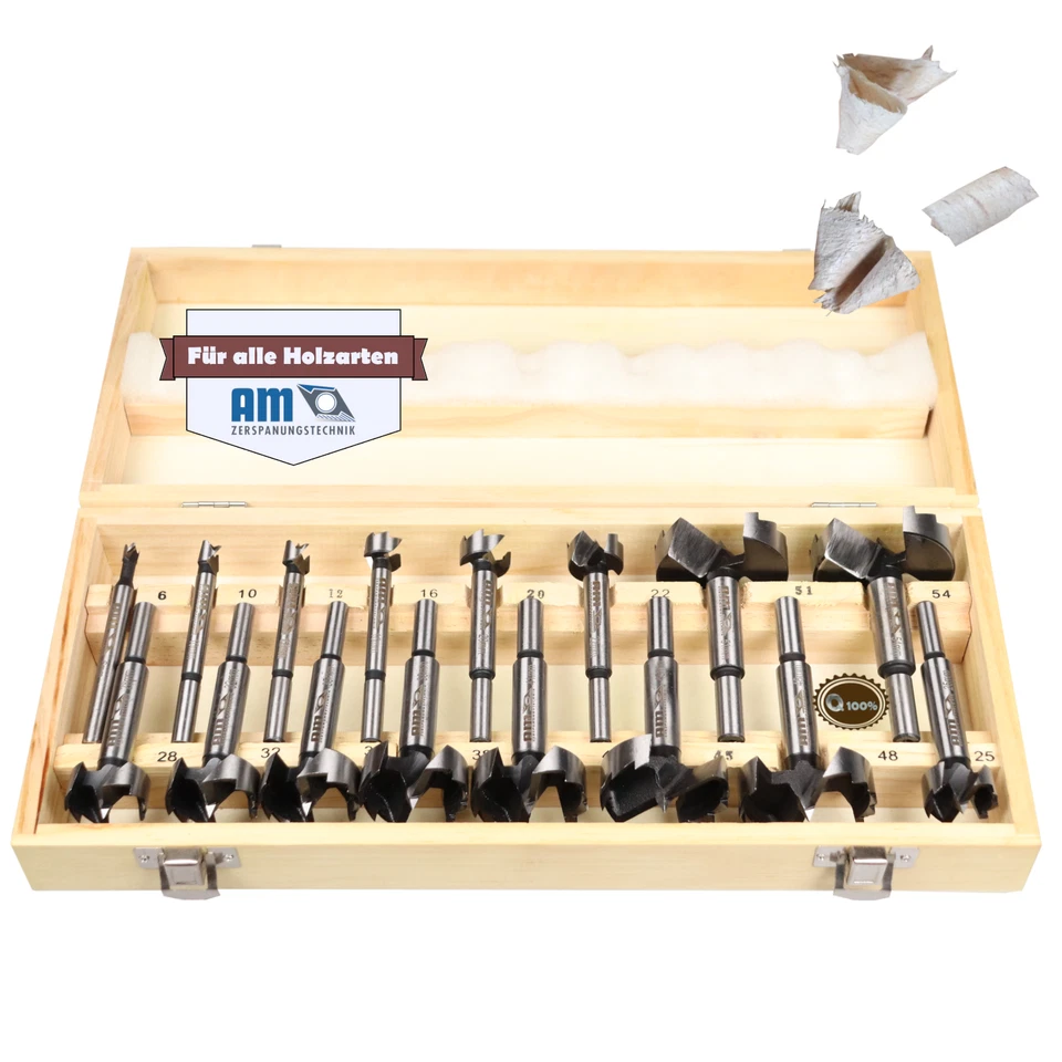 Forstnerbohrer Set Holzbohrer Satz Astlochbohrer Scharnierlochbohrer Ø 6-54 mm - Bild 1 von 4