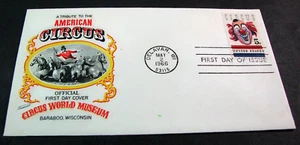 US Stamp FDC Scott# 1309 American Circus 1966 Used PL61 - Picture 1 of 1