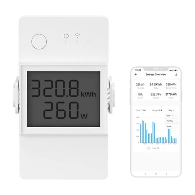SONOFF WiFi Smart Power Meter Switch with Energy Monitoring,Universal DIY Module