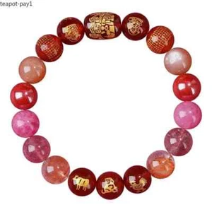 3 Liuhe Bracelet Tai Sui God of Wealth Crystal Cinnabar Amulet HandString Gifts - Picture 1 of 17