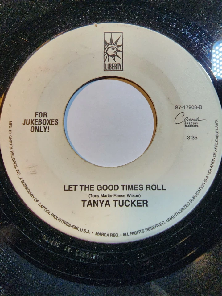 Tanya Tucker- Hangin' In / Let The Good Times - Liberty 1994 VG+ F195 - Image 1 of 1