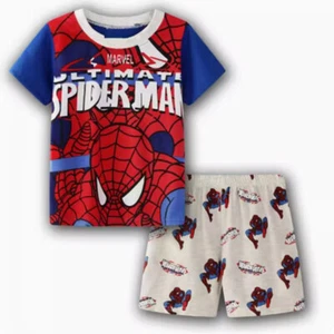 2Pcs/Set Kids Boys Spider-Man Printed Sleepwear Homewear Pajamas Outfits 1-8Y - Picture 1 of 2
