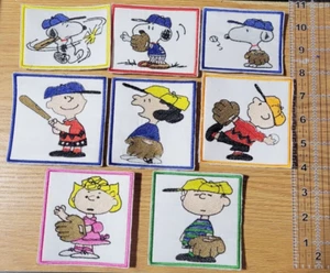 Juego de 8 parches bordados grandes Peanuts Snoopy Charlie Brown - Imagen 1 de 2