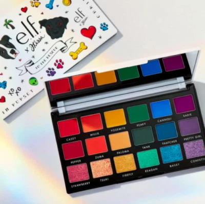 🌈 NIB e.l.f. x Jkissa 2020 To the Rescue 18-Pan Eyeshadow Palette + Stickers 🌈 - Image 1 of 2