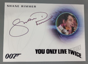 ©2015 Shane Rimmer Autograph from James Bond 007 Archives A279