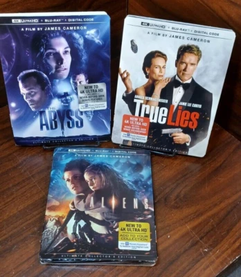Abyss + True Lies + Aliens (4K+Blu-ray)w/Slipcovers - NEW (Sealed)-Free Shipping - Bild 1 von 4
