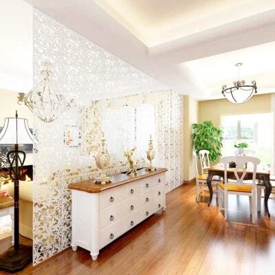 24x Divisor de habitación colgante hueco patrón tallado panel pantalla de pared decorativa Foto 1 de 4