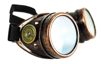 Shotgun Bullet Shell Steampunk Victorian Welding Copper Goggles Punk Goth - Image 1 of 3