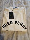 Fred Perry Arch Branded Ladies T-Shirt Size 10 Uk Brand New