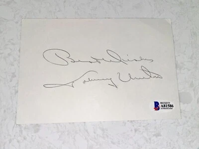 NFL Johnny Unitas signed autographed 4x6 index card BAS LOA COA COLTS QB Beckett - Image 1 of 2