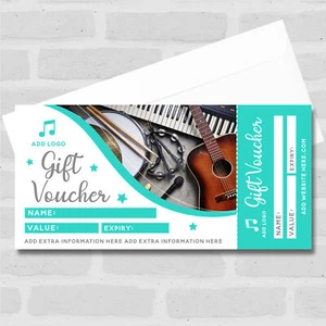 Musikunterricht Instrumentenband türkis jedes Detail Geschäft Geschenkgutschein - Bild 1 von 2