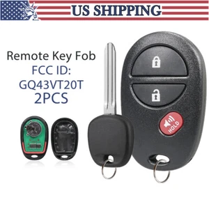 Llave de repuesto para Toyota Highlander 2007 2008 2009 2010 + mando a distancia GQ43VT20T - Imagen 1 de 11