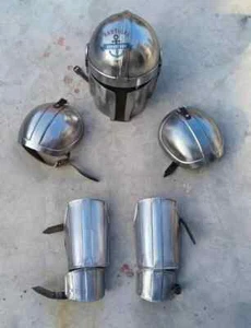 Armadura Mandaloriana Guerra Estelar Acero Armadura Completa Traje Casco Armadura Disfraz con Casco - Imagen 1 de 4