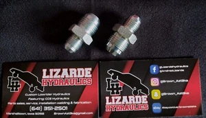 Lowrider hydraulics steel fitting, straight #6-#8 J.I.C  extension *2pcs - Picture 1 of 2