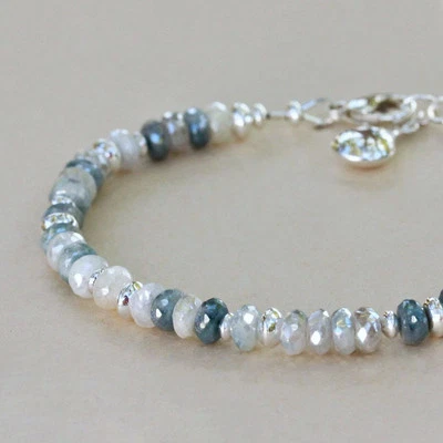 Silverite Blue Sapphire .925 Sterling Silver Super Sparkly U&C Sundance Bracelet - Image 1 of 4
