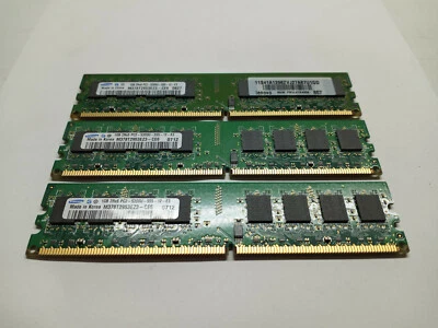 Samsung Memory Module PC2 5300U M378T2953EZ3 3GB = 3 x 1GB Sticks  - Image 1 of 4