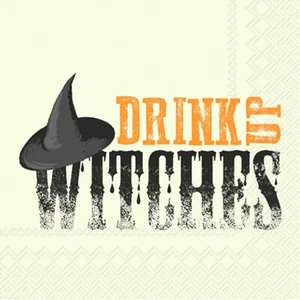 Boston International - 3-Ply 5" Cocktail Napkins 20 Count - Drink Up Witches - Picture 1 of 2