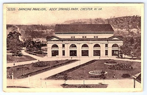 Chester West Virginia Dancing Pavilion Rock Springs Park chrome Postcard D053 - Picture 1 of 2