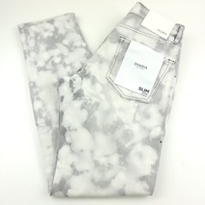 $250 Ovadia & Sons Tie Dye Slim Fit Denim Jeans Mens Size 30 Gray & White