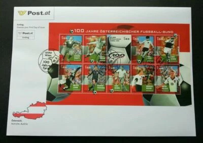 [SJ] Austria 100 Years Of Football 2004 Games Sport Soccer (miniature FDC) *rare - Image 1 of 4
