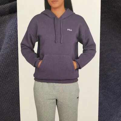 Fila New Women's Size Small Hooded Kangaroo Pockets Fleece Lined Sweatshirt - Image 1 of 4