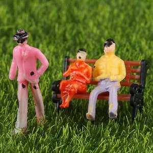 100 Model People Figures For Train Railway Layout Scenery DIY Scale 1:75 Painted - Picture 1 of 10