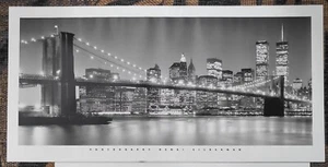 Kunstdruck Poster Henri Silberman Photographie Brooklyn Bridge 50x100cm - Bild 1 von 2