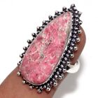 Pink Thulite 925 Silver Plated Gemstone Ring US 8 Independence Day Sale AU S796