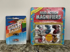 2 Stück 1989 Funrise Micro Action Lupen 5 Auto Set & Micro Force Neu - Bild 1 von 9