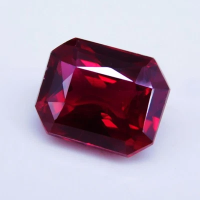 Certified 6.90 Ct Natural Red Ruby Radiant Cut Loose Gemstone - Image 1 of 4
