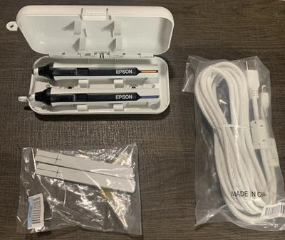 Epson BrightLink Interaktive Stifte mit Etui - 2er Set - GETESTET - blaue LED - funktioniert - Bild 1 von 4