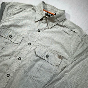 Harley Davidson Shirt Mens M Gray H-D Vented Flap Pocket Button Down NEW - Picture 1 of 11