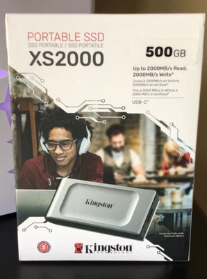 Kingston Portable SSD XS2000 500 GB Sealed Same Day/Next Day Ship - Image 1 of 3