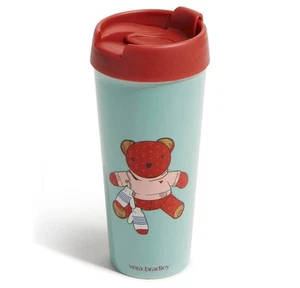 NEW-Vera Bradley -Thermal Travel Mug 16 oz -Toasty Teddy - Picture 1 of 6