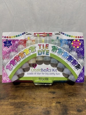Create Basics 93 PC Tie Dye Party Group Activities Kit 12 Colors 20 Bottles NIB - Image 1 of 4