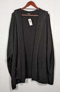NEW Torrid Kimono Oversized Hooded Sweater Black Womens Size 1/2 XL XXL Cardigan - Picture 1 of 4