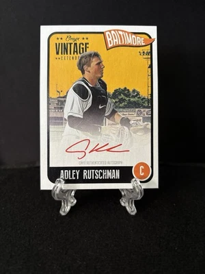 Adley Rutschman 2020 Onyx Vintage Extended Red Rookie Autograph /25 Orioles EAAD - Image 1 of 2