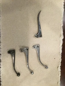 4 vintage motorcyle levers no bracket chopper bobber scambler cafe racer - Picture 1 of 2