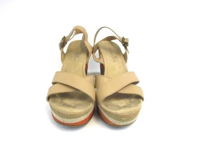 Sandalias de cuña Montego Bay Club para mujer color tostado a rayas talla 9 zapatos de verano Foto 1 de 4