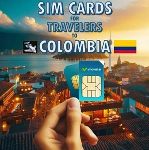 🛩️Colombie 100 Go DONNÉES Voyage Prépayé SIM Hotspot d'itinérance, appels vers États-Unis - Photo 1 sur 1