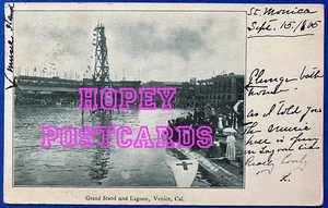GRAND STAND AND LAGOON, VENEDIG, CA ~ UNDIV BACK Postkarte ~ 1901-1907 ~ s/w FOTO - Bild 1 von 2