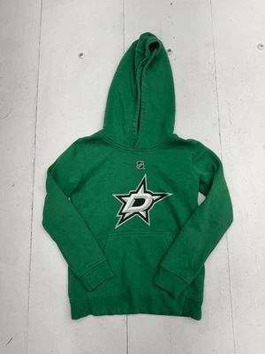 Outer Stuff Dallas Stars Green Logo Print Pullover Hoodie Kids Size Small - Image 1 of 4
