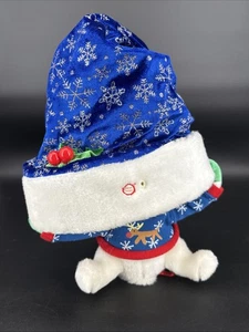 Gemmy Polar Bear Peek A Boo Hiding Under Hat Christmas Animated Singing Dancing - Picture 1 of 7