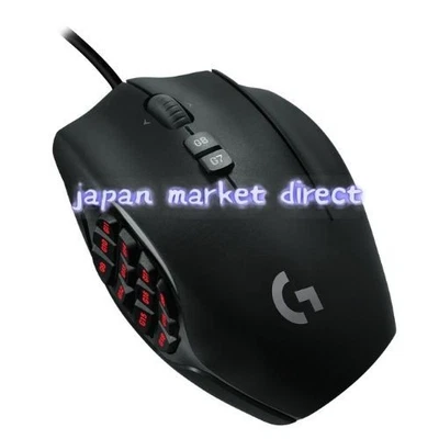 Logitech G600 MMO Gaming Mouse 20 Button Programmable Wired Optical Black - Image 1 of 4
